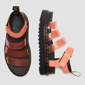 New Dr.Martens Blaire sandals,Jelly Glitter straps, Coral‎